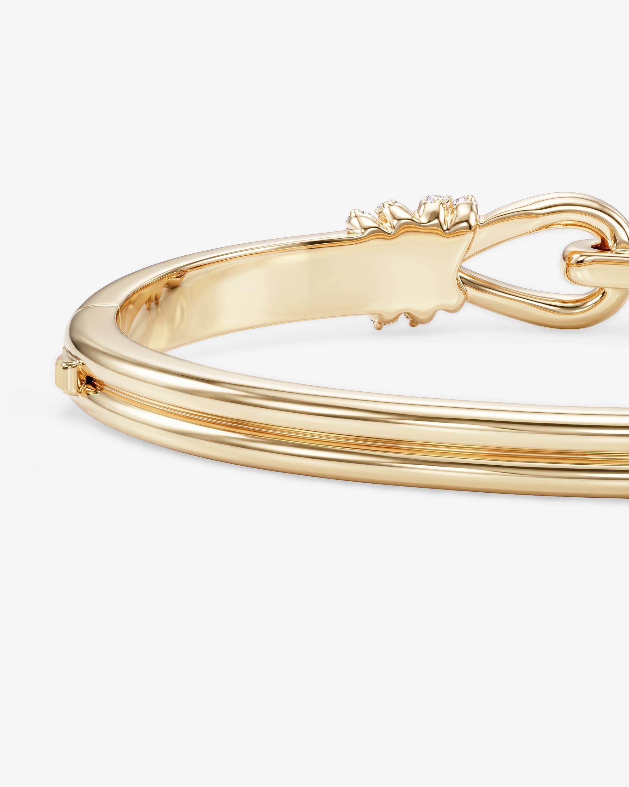 Knot Cuff - Gold|White Diamondettes