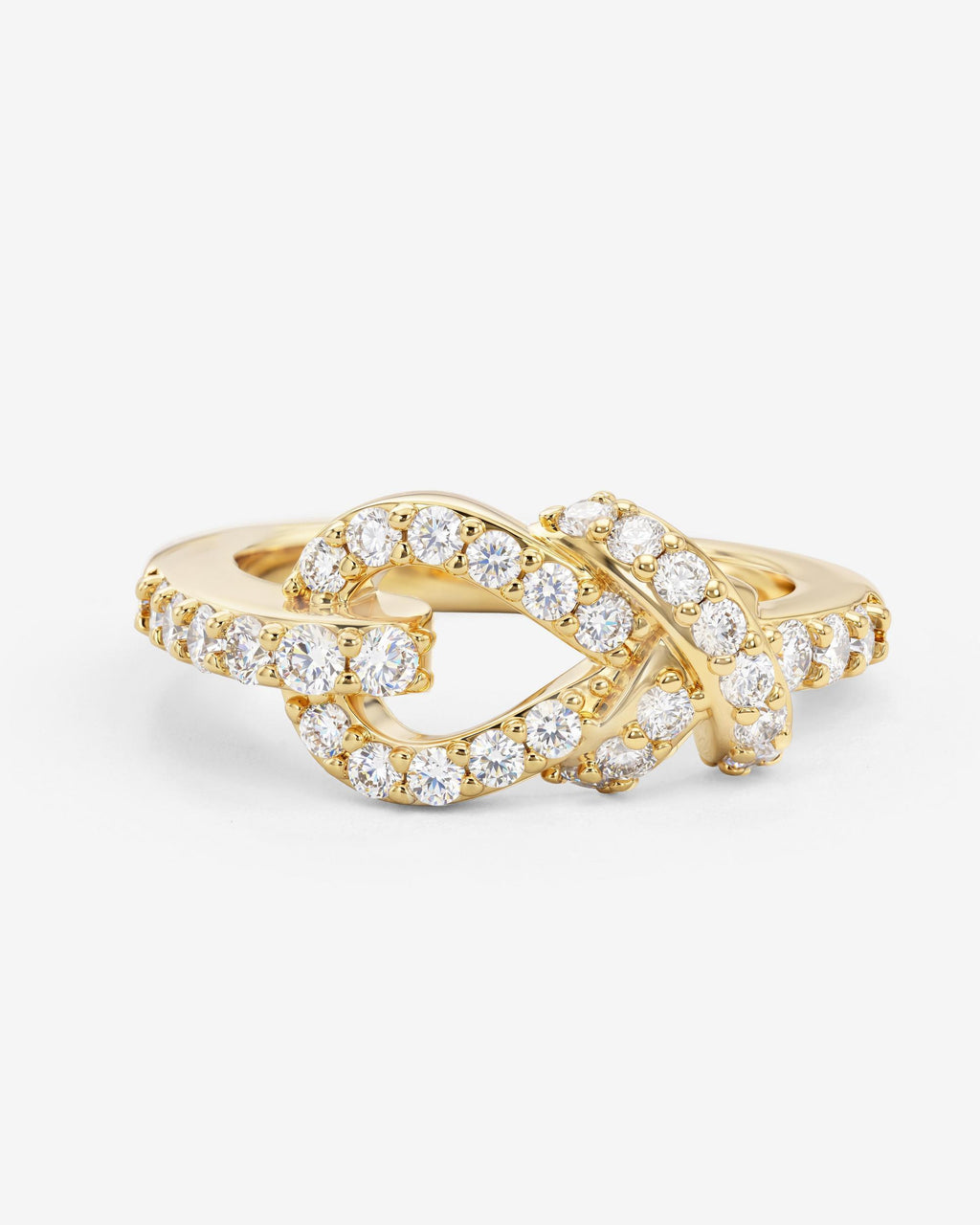 Knot Ring - Gold|White Diamondettes