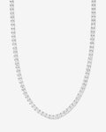 Lil Queen's Tennis Necklace - Silver|White Diamondettes