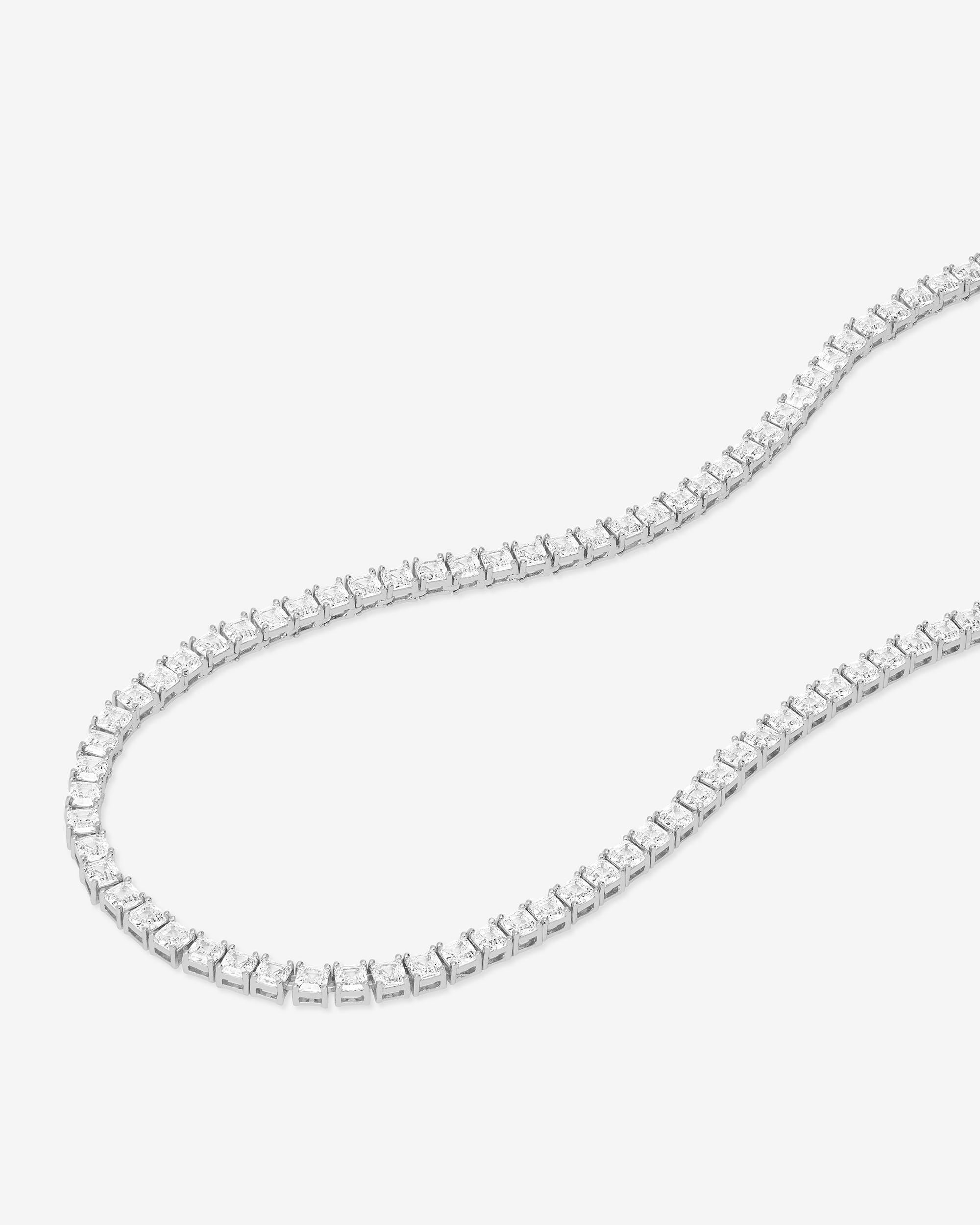 Lil Queen's Tennis Necklace - Silver|White Diamondettes