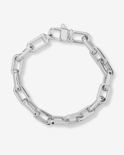 Lil Frankie Chain Link Bracelet 8mm | Silver Chunky Jewelry