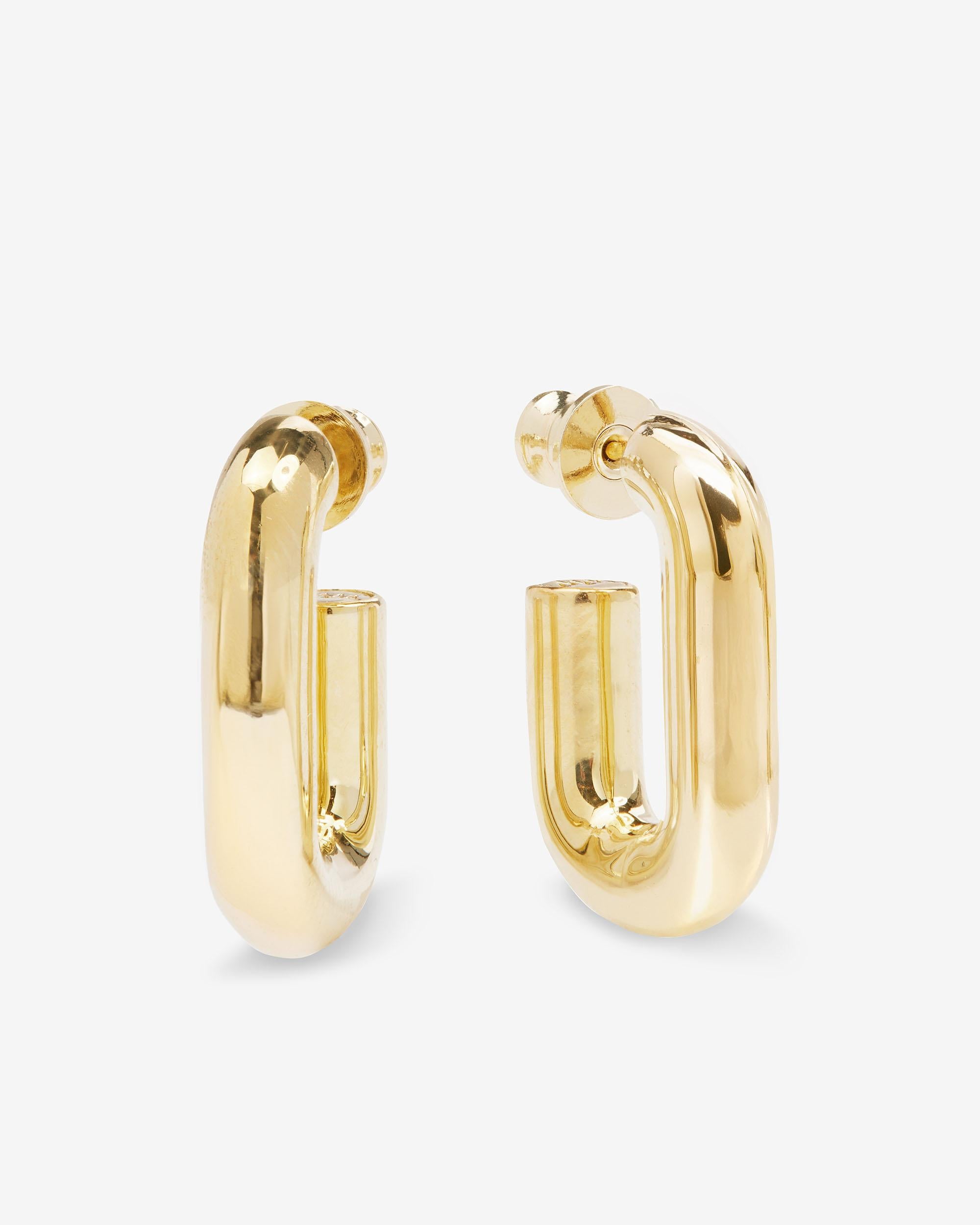 Lil Frankie Chain Huggies - Gold