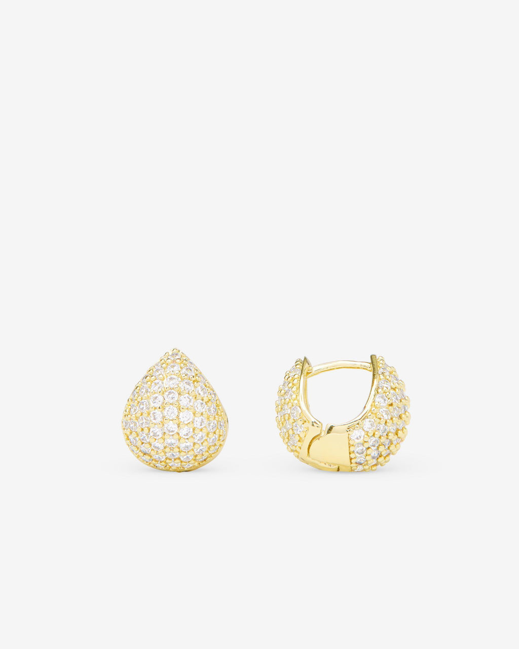 Lil' Norah Pavé Earrings - Gold|White Diamondettes