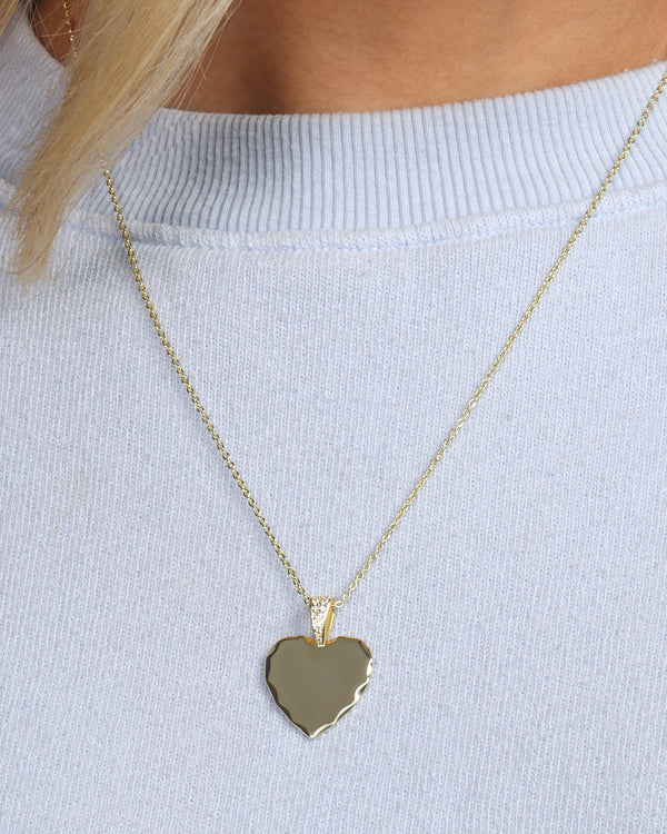 Love Actually Necklace - Gold|White Diamondettes
