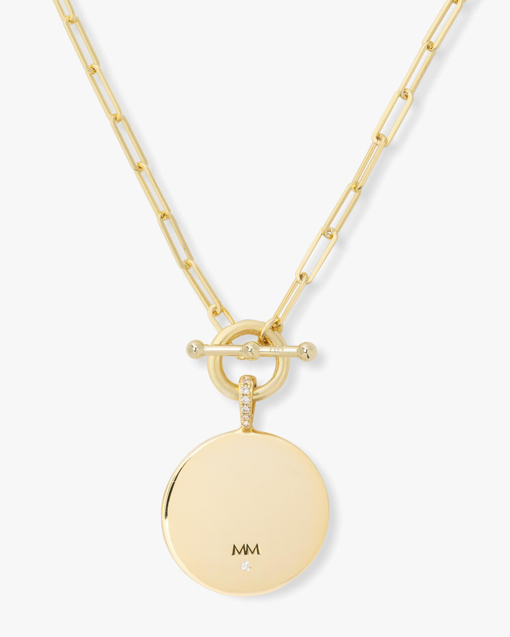Love Letters Medallion Necklace 24mm - Gold