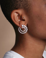 Dynasty Earrings - Silver|White Diamondettes