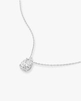 "Are you Jealous" Necklace - Silver|White Diamondettes