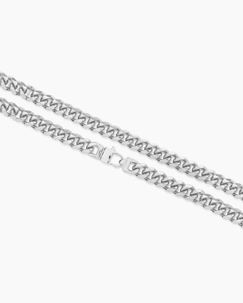 Julian Cuban Chain Necklace 6.8mm - Silver