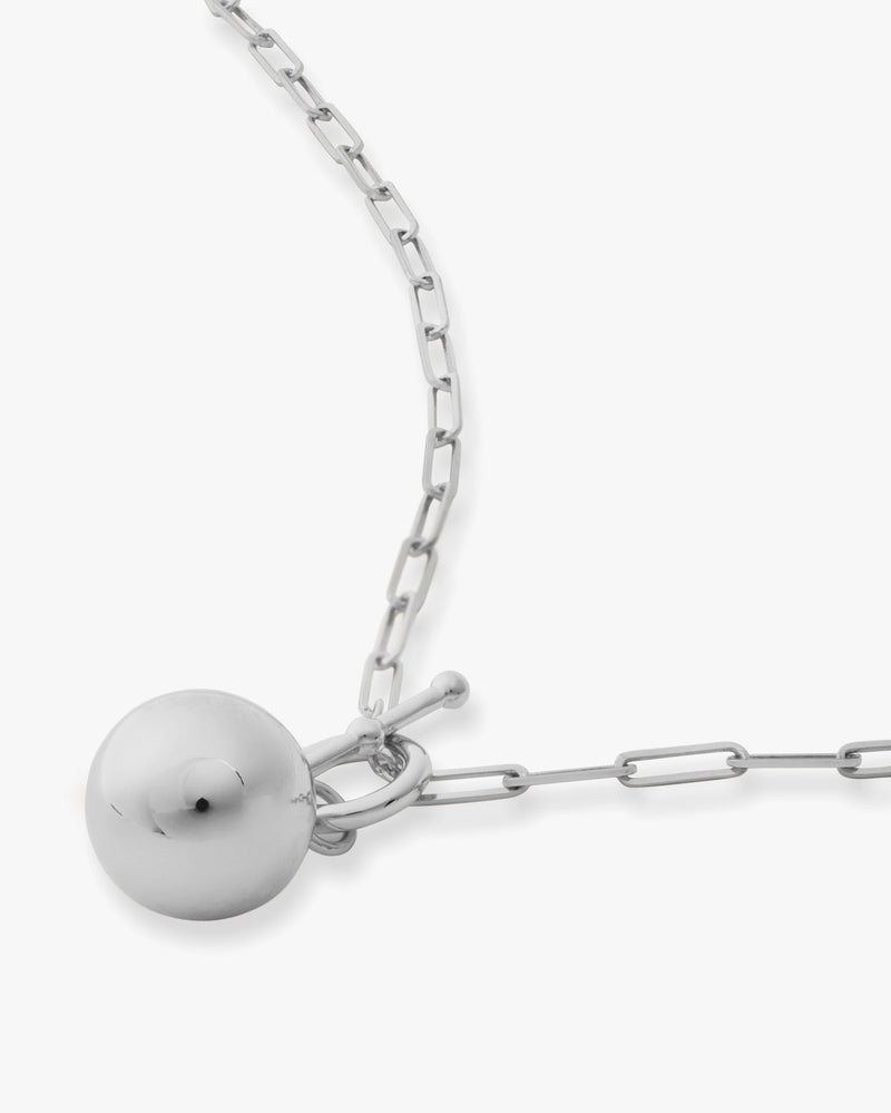 Life's a Ball Pendant Necklace - Silver