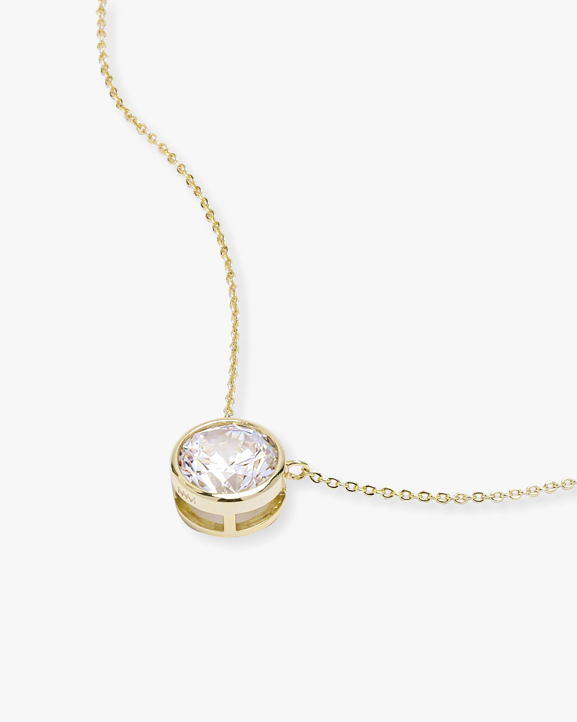 Baroness Pendant 10mm - Gold|White Diamondettes