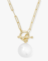 Life's A Ball Pearl Pendant Necklace - Gold