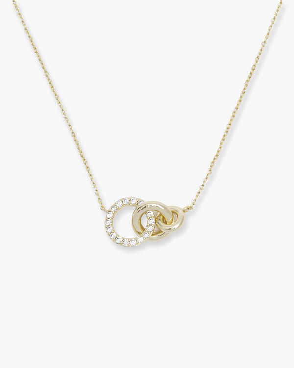 Oh She Fancy Trinity Necklace - Gold|White Diamondettes