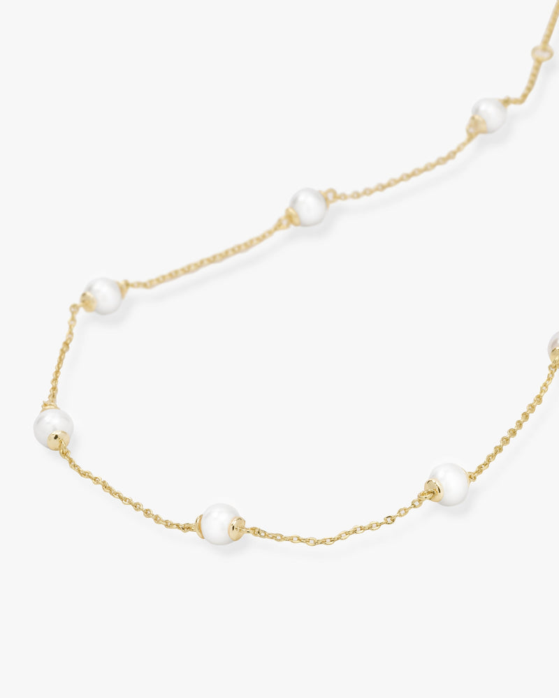 Perfect Pearl Infinity Necklace - Gold