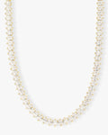 Hello Gorgeous Tennis Necklace 6mm - Gold|White Diamondettes