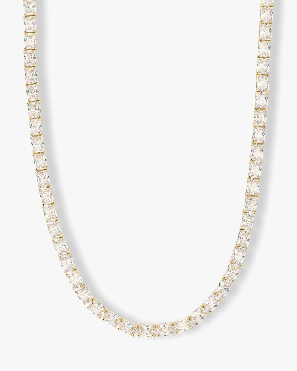 Grand Slam Tennis Necklace - Gold|White Diamondettes