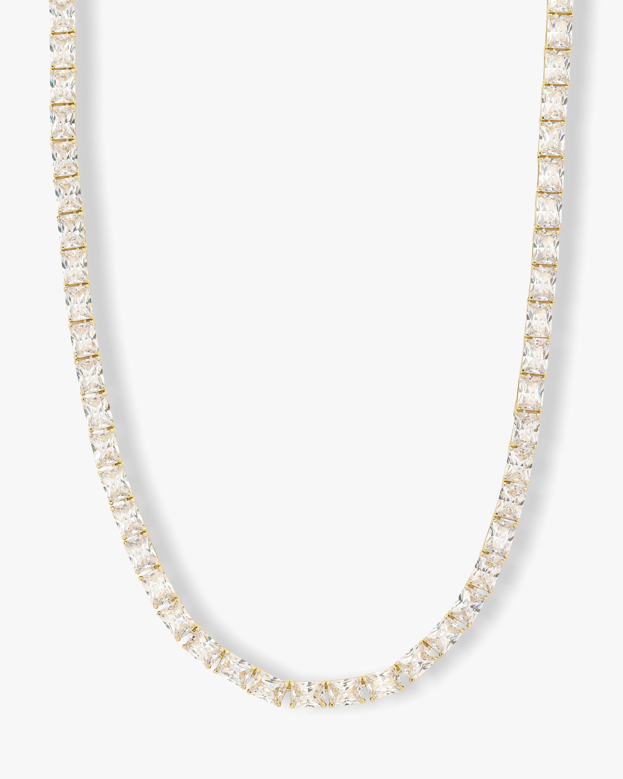 Grand Slam Tennis Necklace - Gold|White Diamondettes