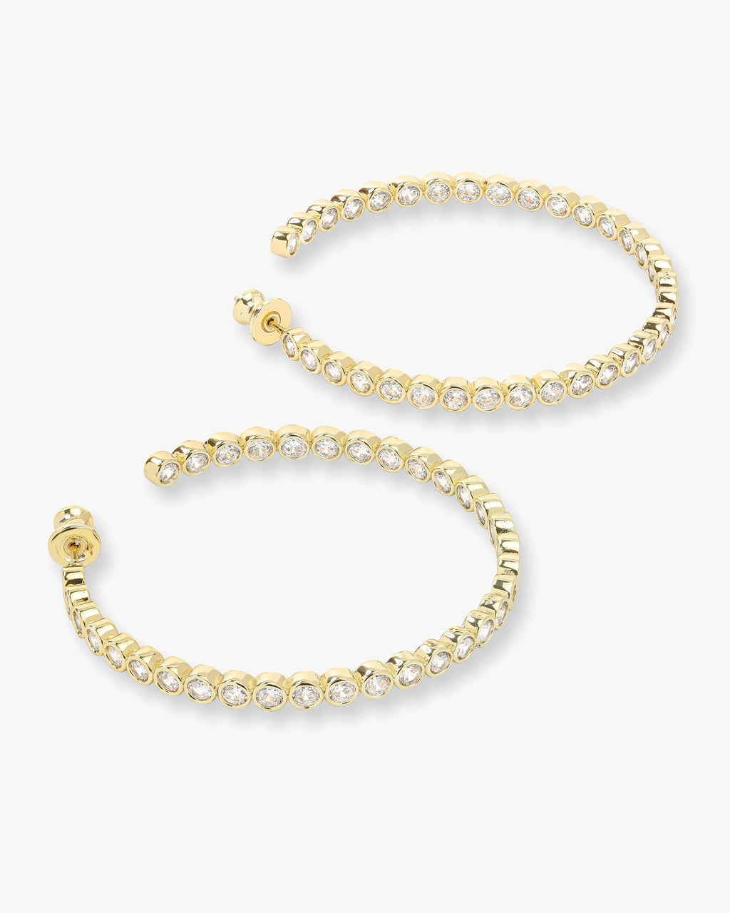 Baroness Hoops 2" - Gold|White Diamondettes