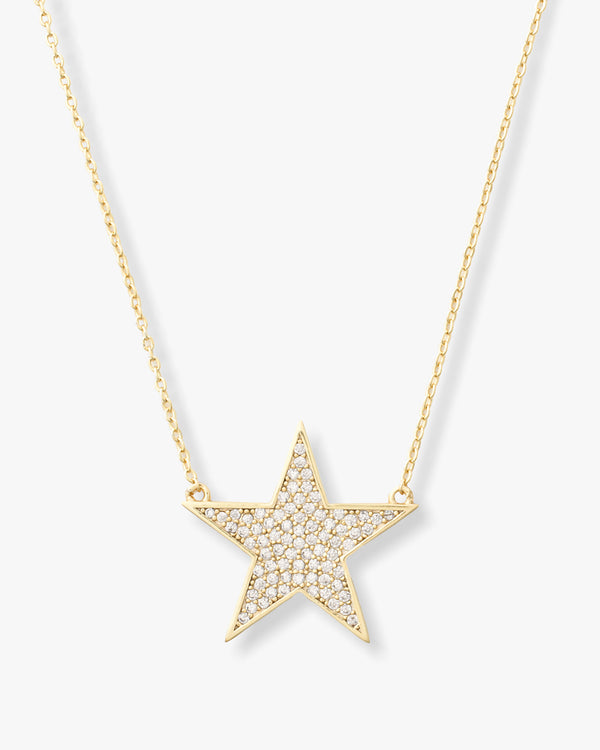 You Are My Shining Star Pave Necklace 15"