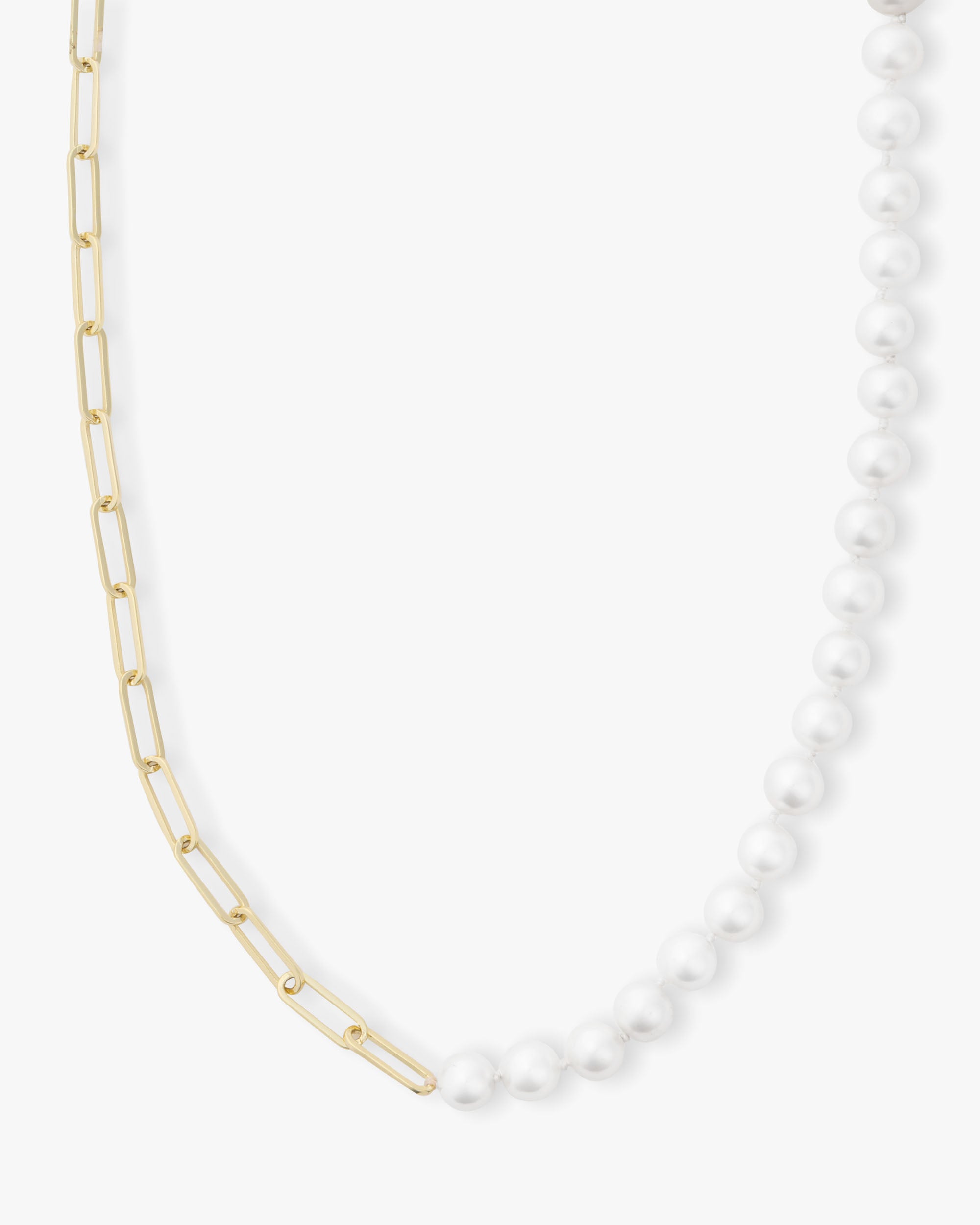 Samantha Half Chain Pearl Necklace 30