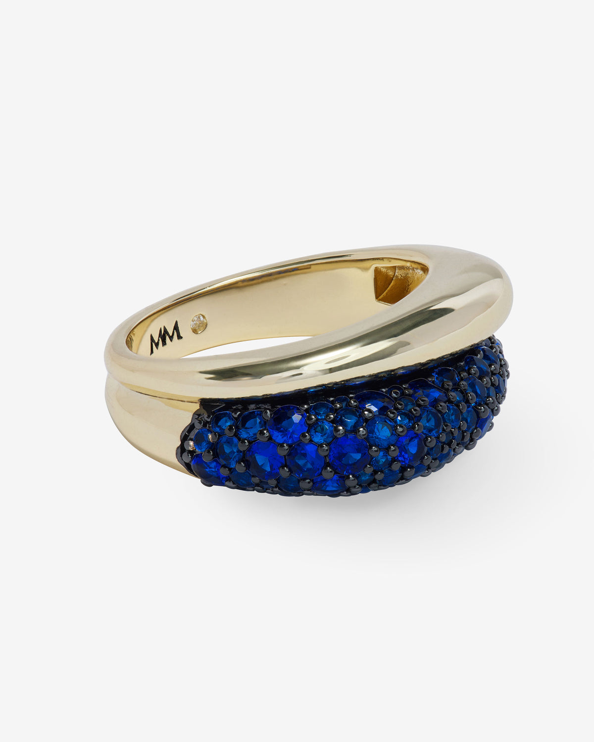 Norah Pavé Double Ring: Gold & Sapphire Stacking Ring – Melinda Maria ...