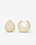 Norah Pavé Earrings - Gold|White Diamondettes