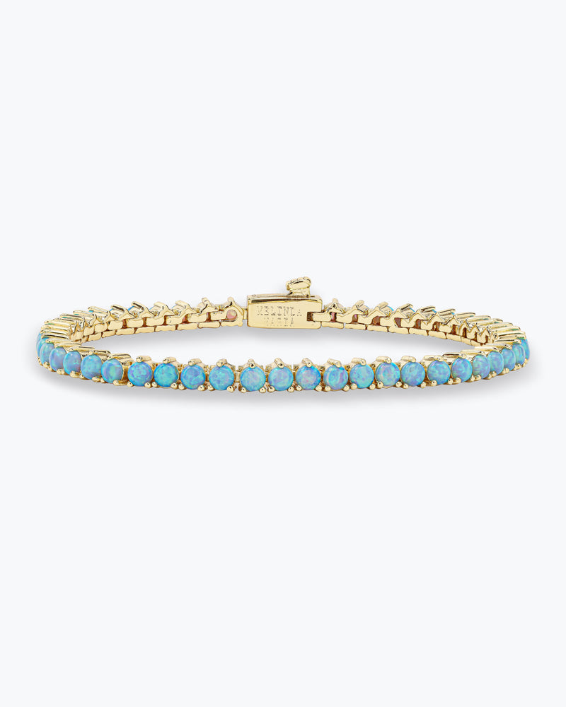 Not Your Basic Blue Opal Bracelet - Gold|Blue Opal