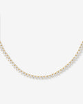 Not Your Basic Tennis Choker 3mm - Gold|White Diamondettes