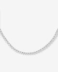 Not Your Basic Tennis Choker 3mm - Silver|White Diamondettes
