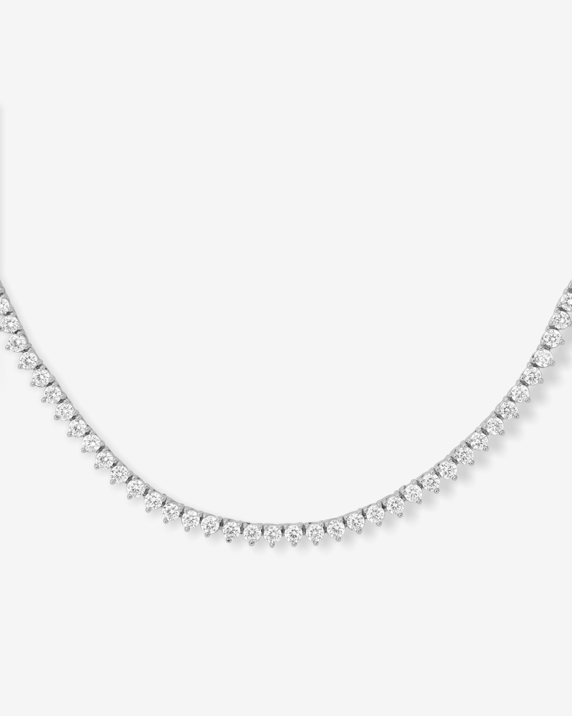 Not Your Basic Tennis Choker 3mm - Silver|White Diamondettes
