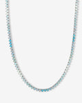 Not Your Basic Ombré Tennis Necklace - Silver|Blue Opal Ombré