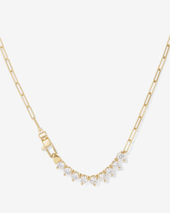 Not Your Basic Samantha Necklace 5mm - Gold|White Diamondettes