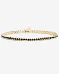 Not Your Basic Tennis Bracelet 2mm - Gold|Black Diamondettes