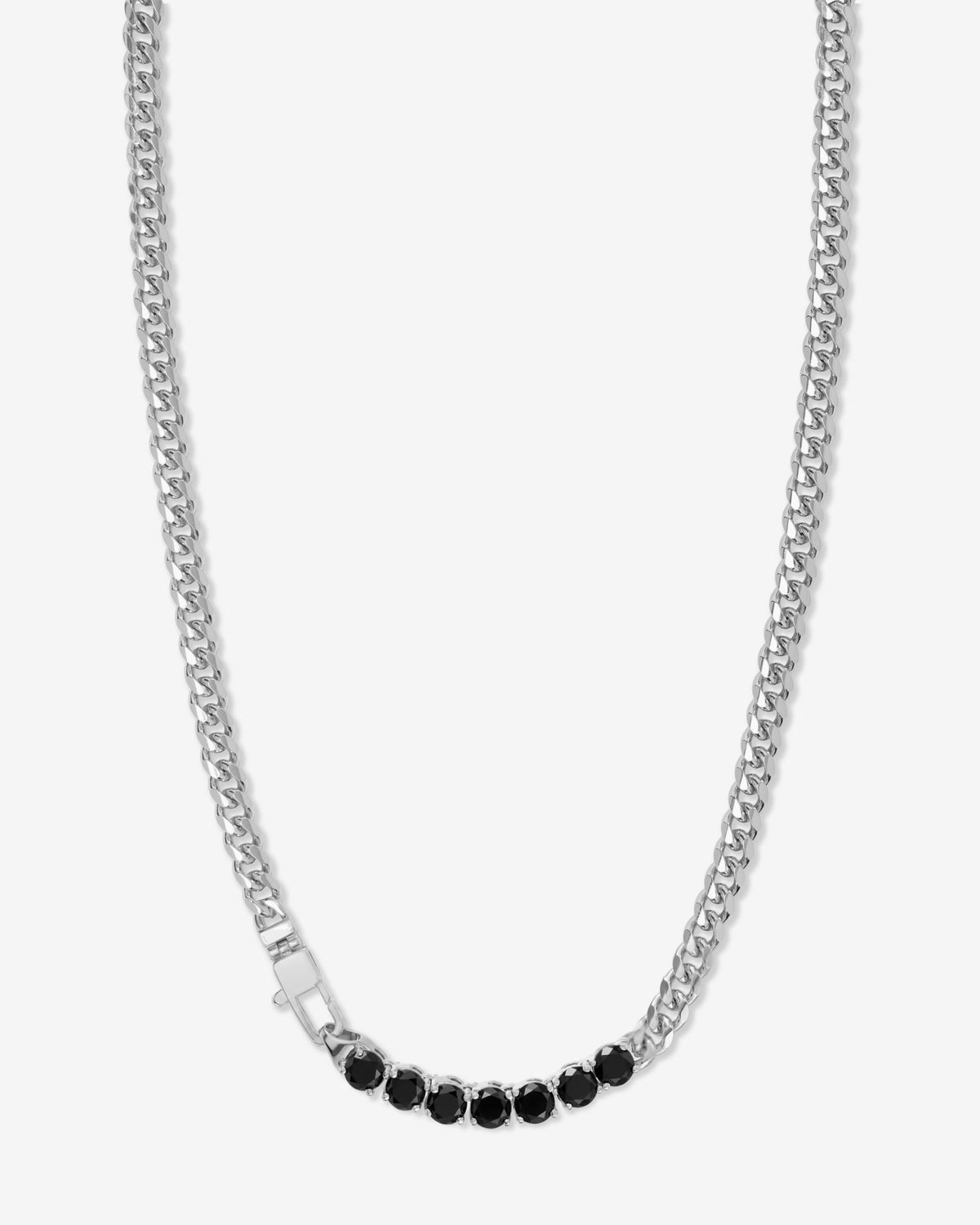 Julian Loves Diamonds Necklace 5mm - Silver|Black Diamondettes