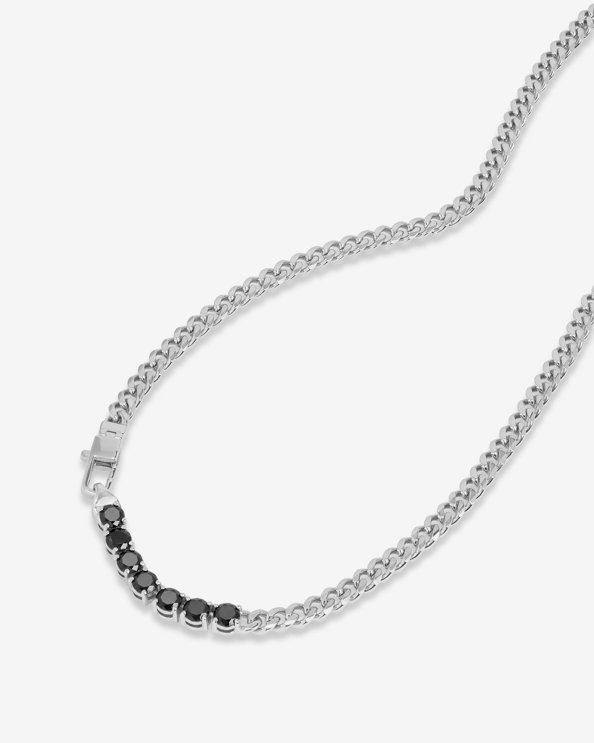 Julian Loves Diamonds Necklace 5mm - Silver|Black Diamondettes