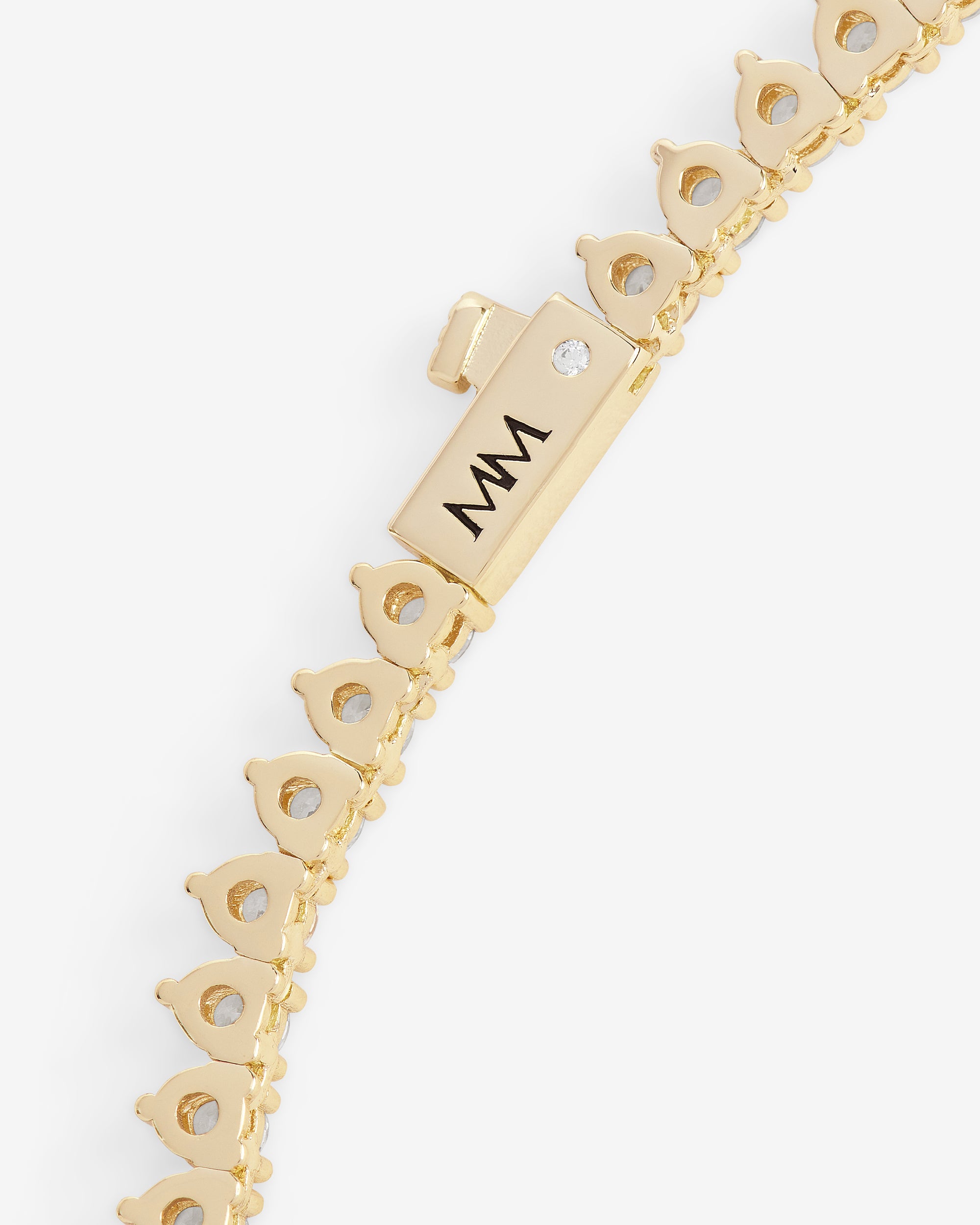 Not Your Basic Tennis Necklace 3mm - Gold|White Diamondettes