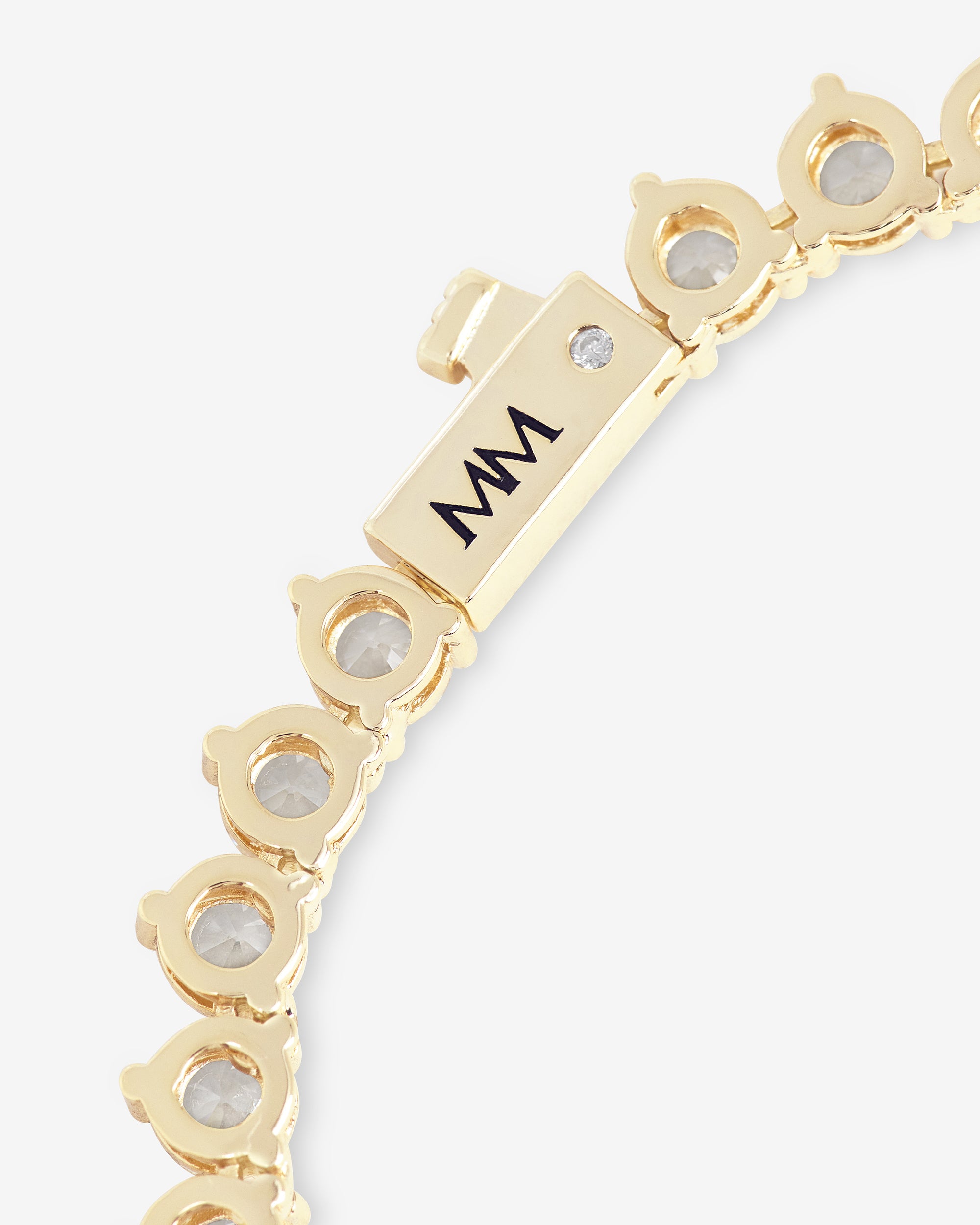 Not Your Basic Tennis Necklace 4mm - Gold|White Diamondettes