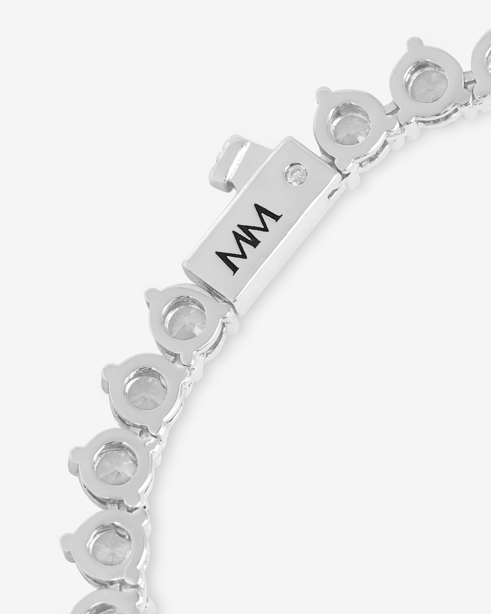 Not Your Basic Tennis Necklace 4mm - Silver|White Diamondettes