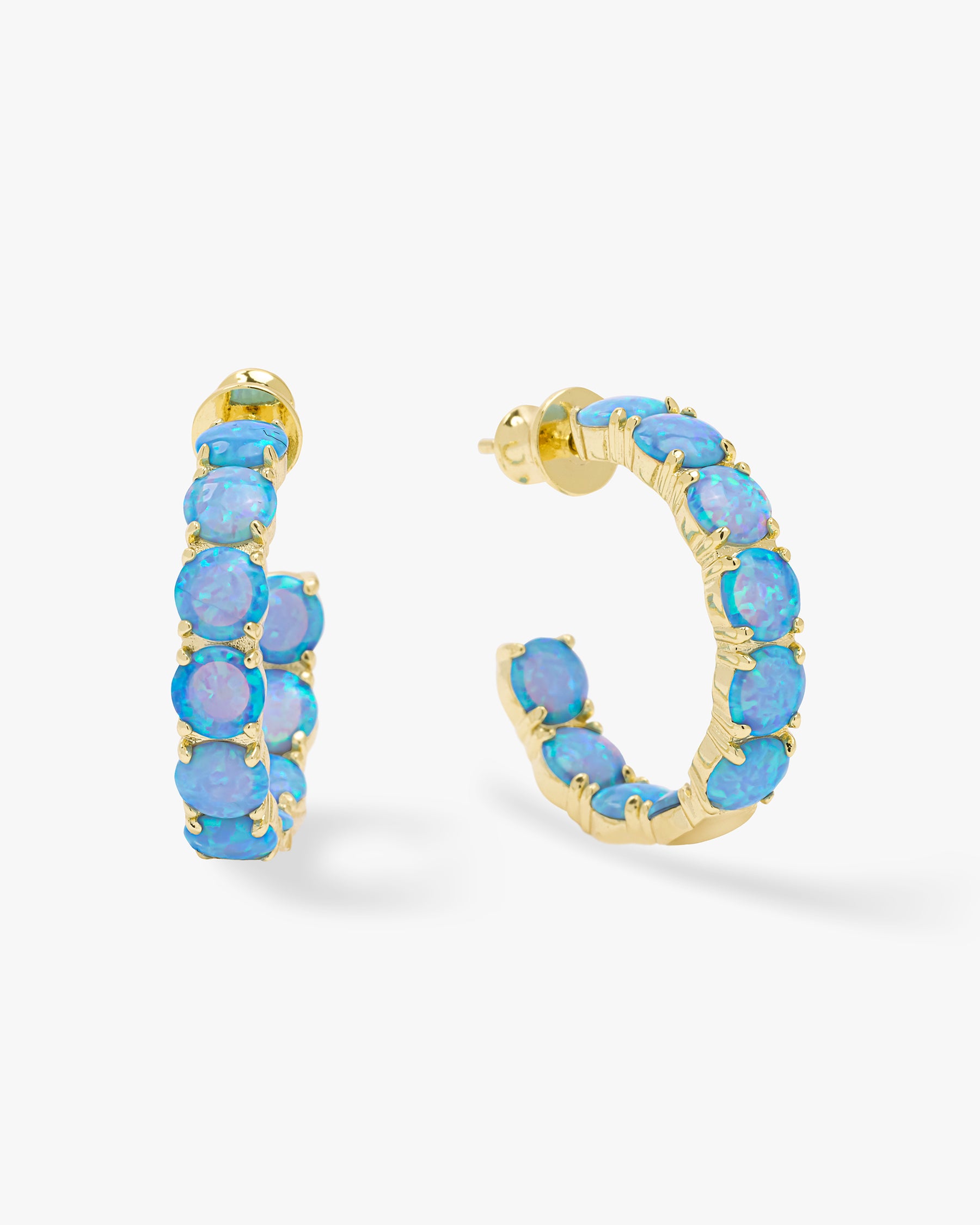 MELINDA MARIA: NOT YOUR BASIC SAMANTHA TENNIS NECKLACE- BLUE OPAL main image 1
