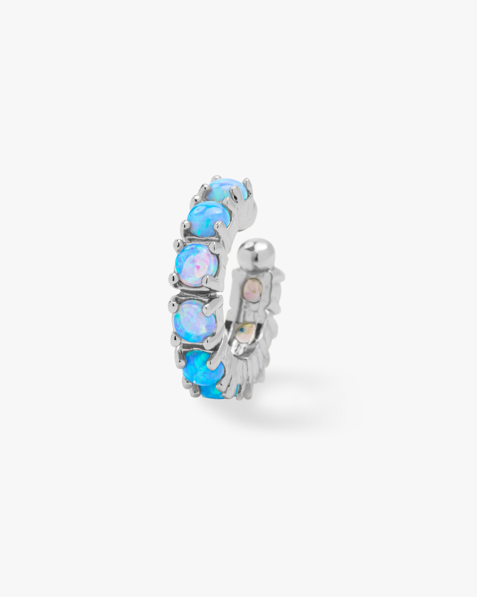 "Oh She Fancy" Ear Cuff - Silver|Blue Opal