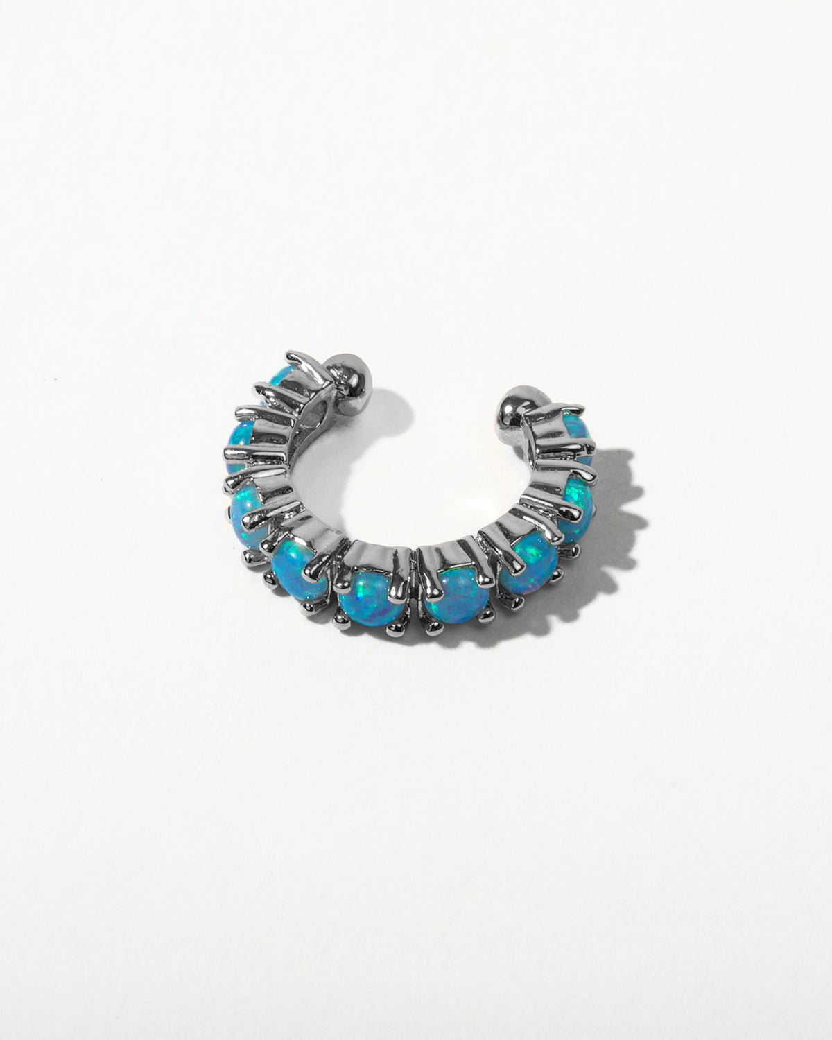 "Oh She Fancy" Ear Cuff - Silver|Blue Opal