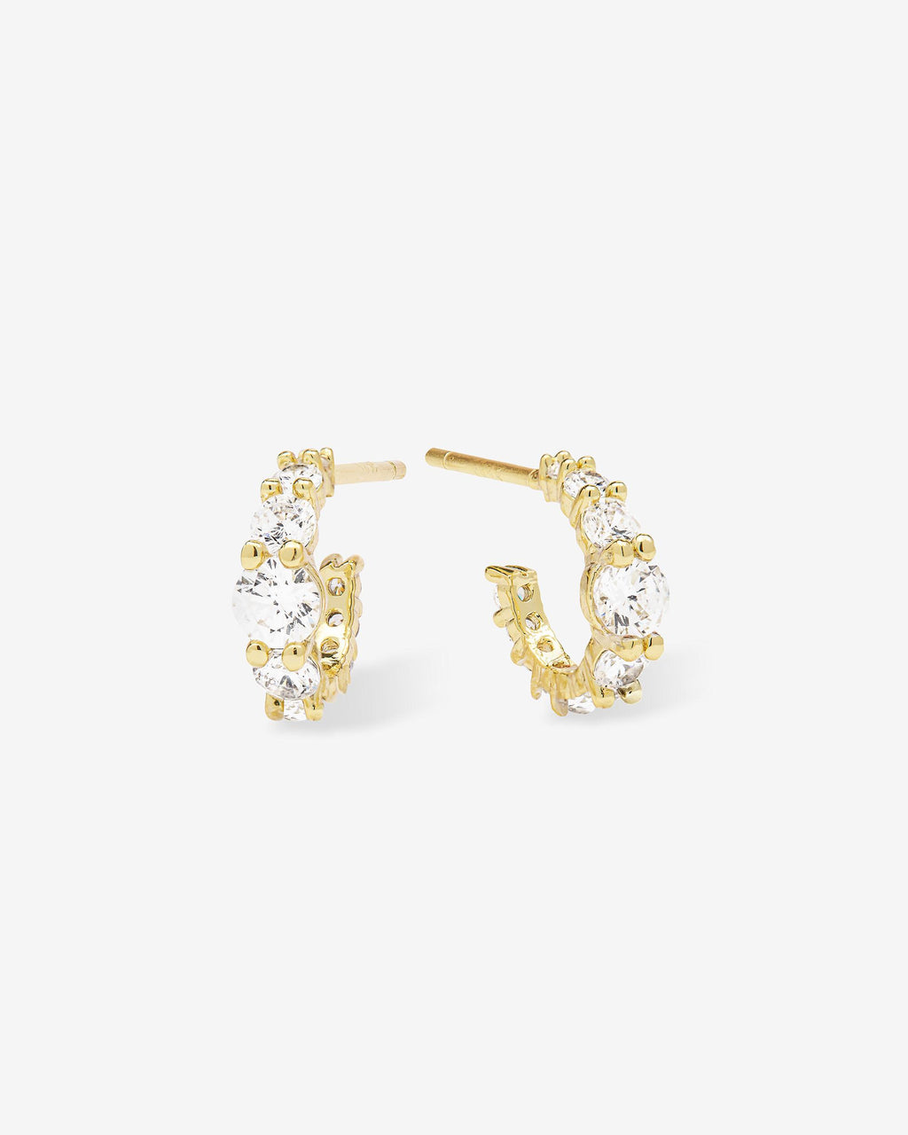 "Oh She Fancy" Graduated Huggies Gold White Diamondettes