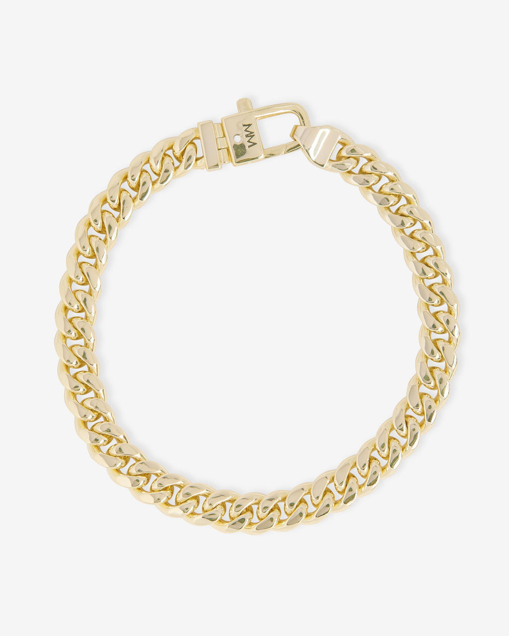 Pavé Julian Cuban Chain Bracelet 6.8mm - Gold|White Diamondettes