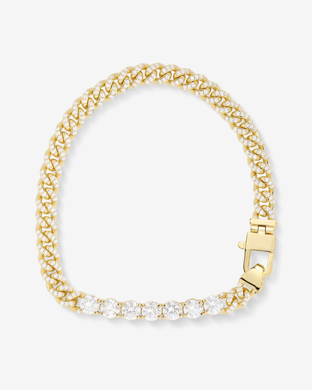 Pavé Julian Loves Diamonds Bracelet 6mm - Gold|White Diamondettes