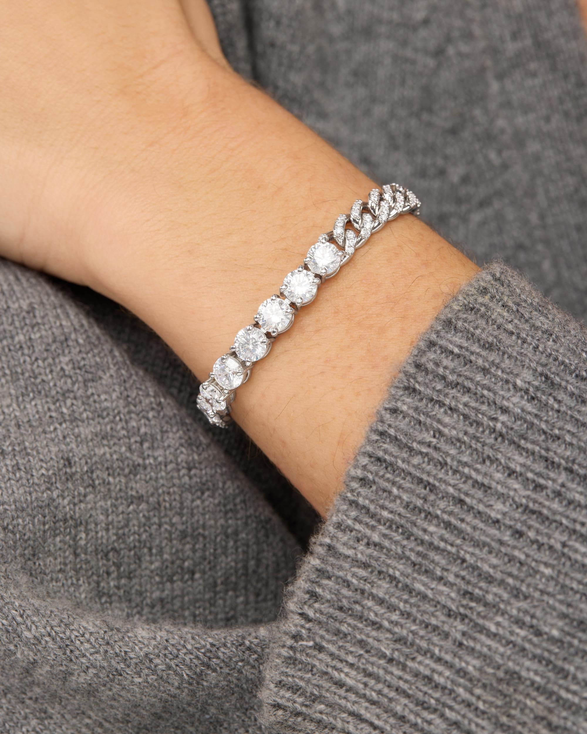 Pavé Julian Loves Diamonds Bracelet 6mm - Silver|White Diamondettes