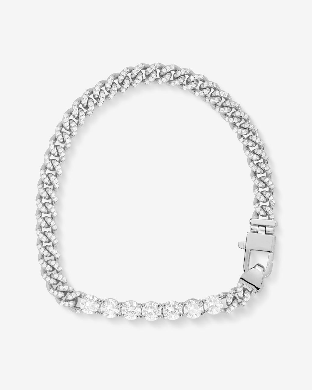 Pavé Julian Loves Diamonds Bracelet 6mm - Silver|White Diamondettes