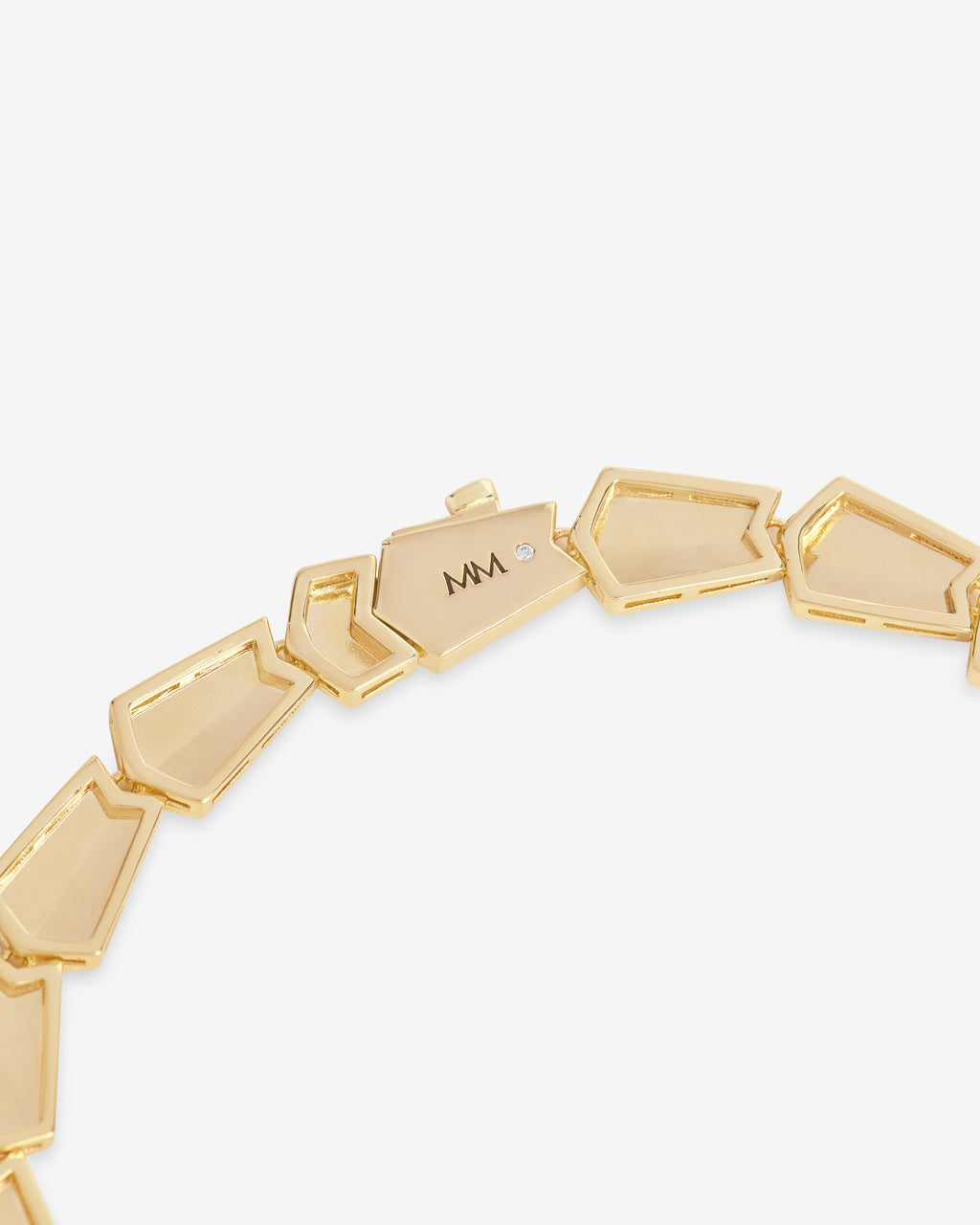 Pavé XL Serpent Lariat - Gold|White Diamondettes