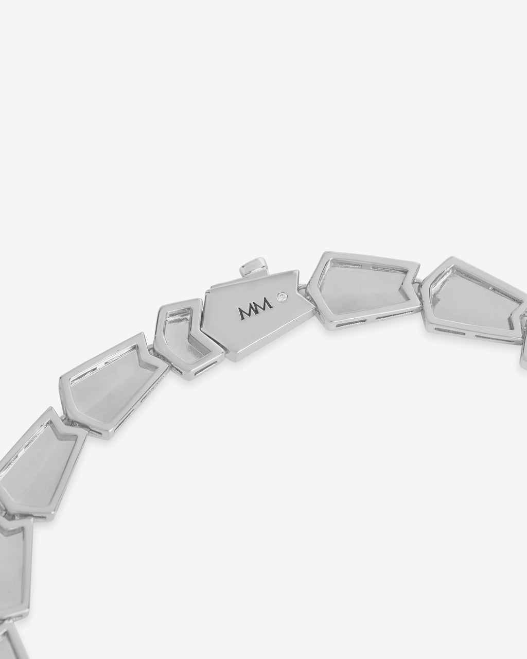 Pavé XL Serpent Lariat - Silver|White Diamondettes