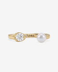 Perfect Pearl Open Ring - Gold