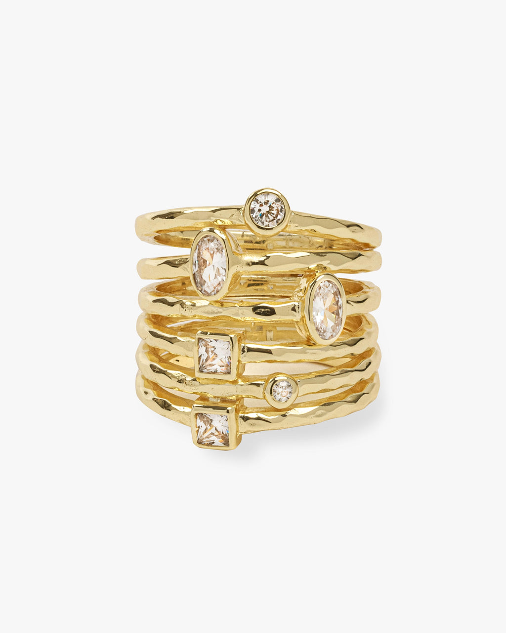 Monroe Ring Gold White Diamondettes