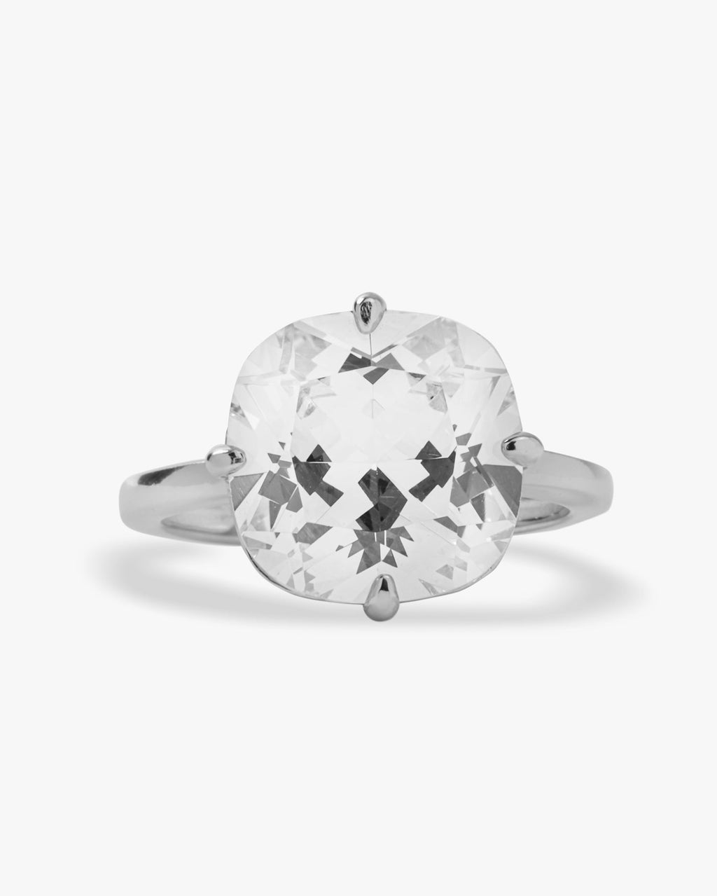 Grand Empress Ring - Silver|White Diamondettes